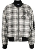 Haculla tweed zipped bomber jacket