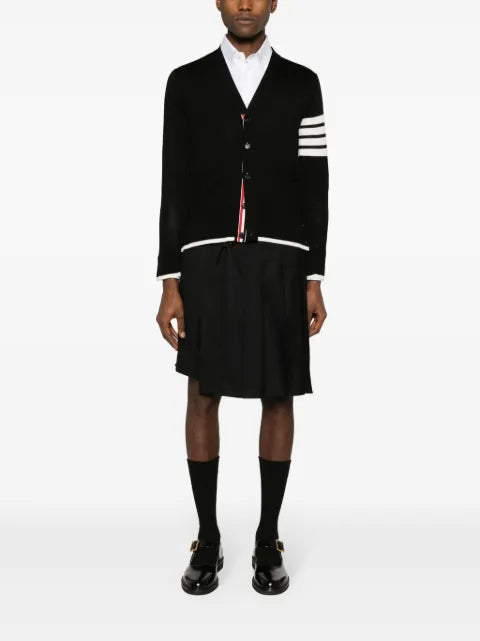 Thom Browne fine merino wool 4-Bar relaxed fit cardigan