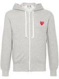Comme Des Garçons Play mélange-effect cotton hoodie