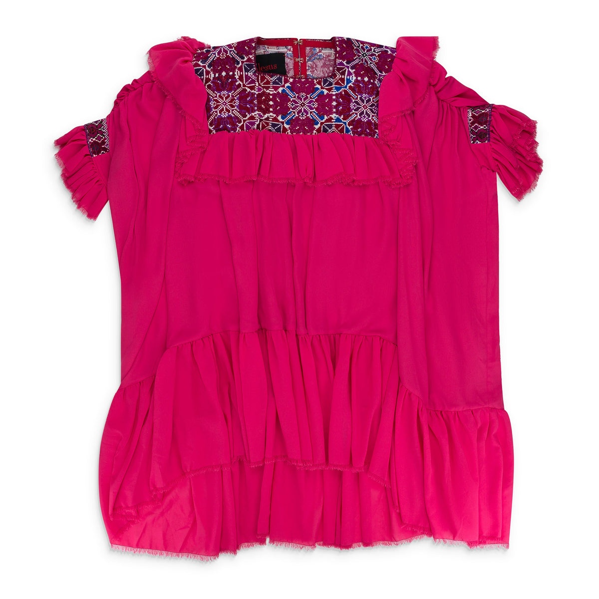 ASSORTED EMBROIDERED HUIPIL BABYDOLL PINK DRESS
