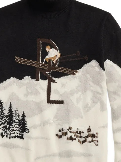 Ralph Lauren Purple Label roll-neck intarsia sweater