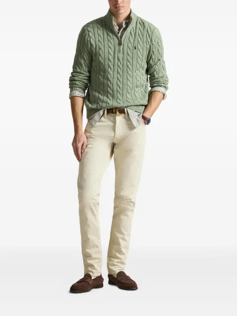 Polo Ralph Lauren cable-knit half-zip pullover