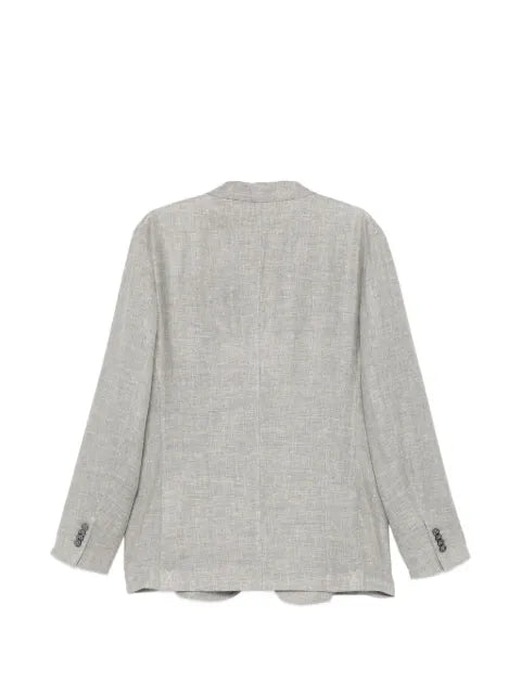 Zegna single-breasted linen blazer