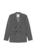 SANDRO striped virgin wool suit jacket