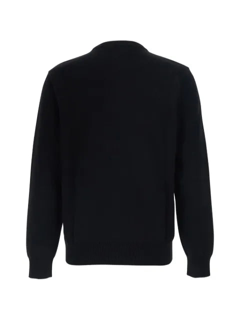 Emporio Armani logo-embroidered ribbed-trim sweater