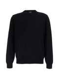 Emporio Armani logo-embroidered ribbed-trim sweater