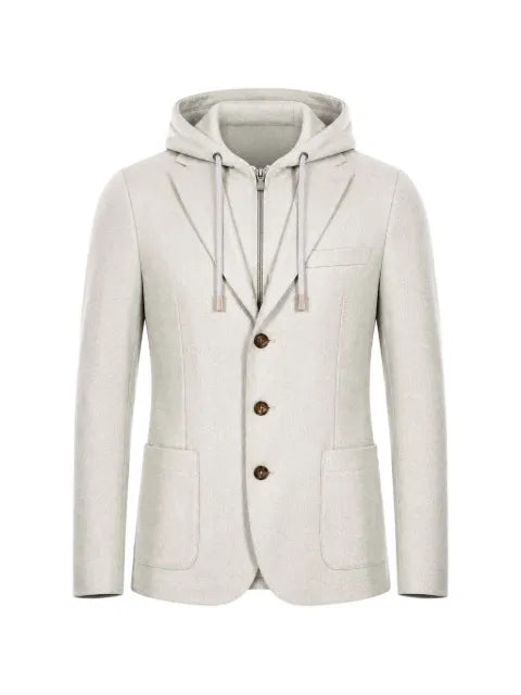 Eleventy layered-effect hooded blazer
