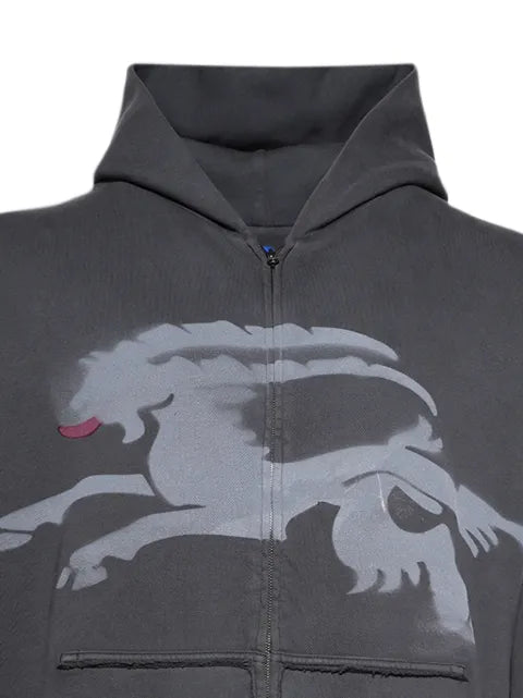 PROTOTYPES sprayed-goat zip-up hoodie