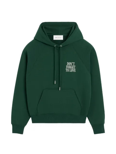 AMI Paris cotton "Don't forget to love" hoodie