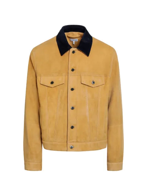 LOEWE suede trucker jacket