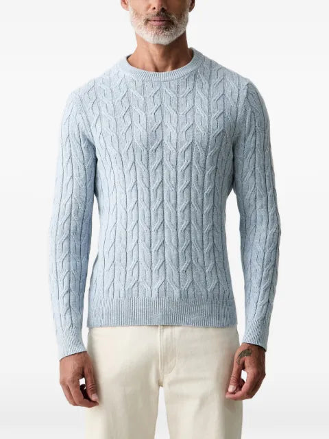 Hackett London cable-knit crew neck sweater