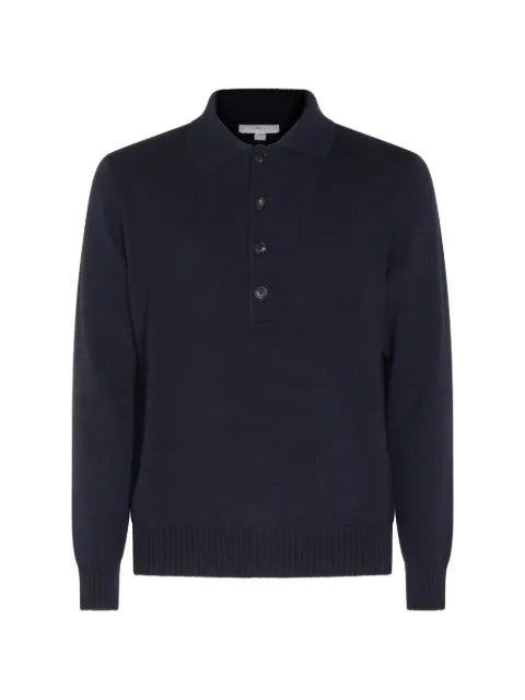 Malo long-sleeve polo-collar sweater