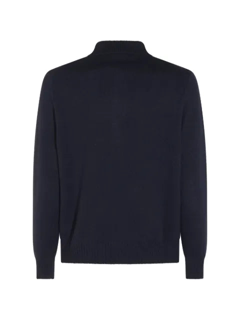 Malo long-sleeve polo-collar sweater