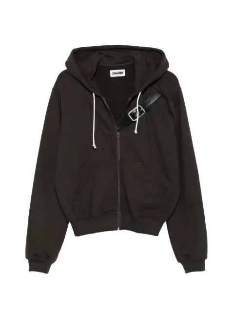 Magliano belt-detail zip-up hoodie