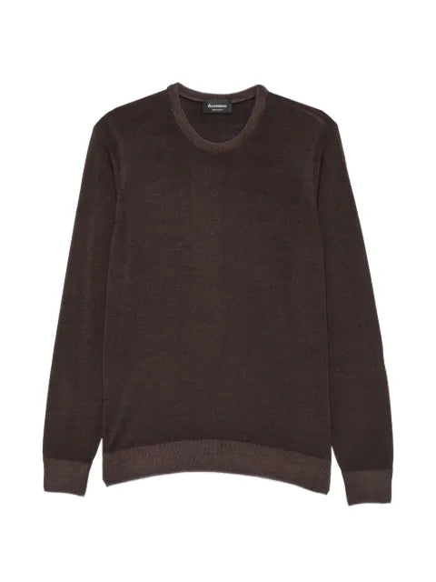 AROVESCIO ribbed-trim crew-neck sweater