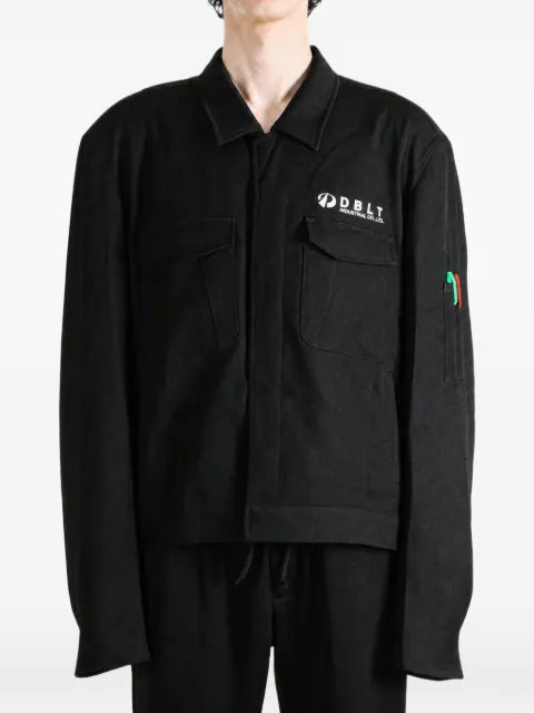 Doublet logo-print panelled jacket