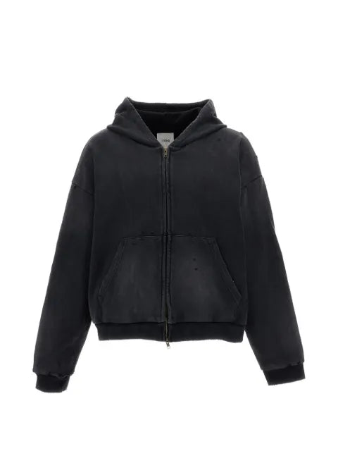 FOUND distressed zip-up hoodie