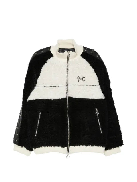 THUG CLUB studded faux-shearling jacket