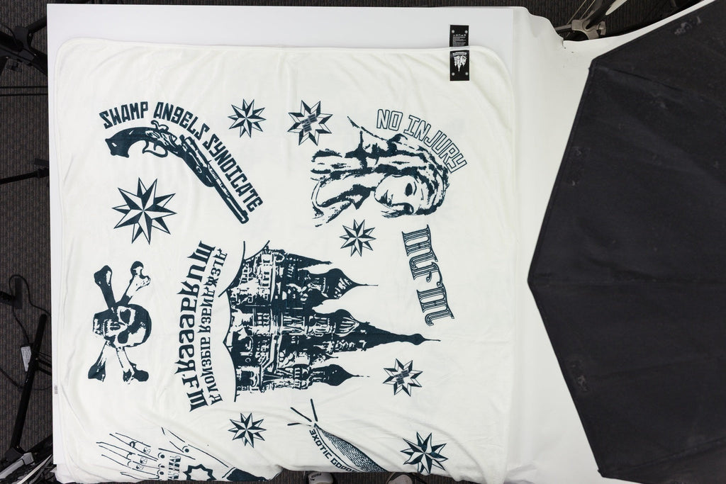 Black/White Alex Digenova Tattoo Blanket