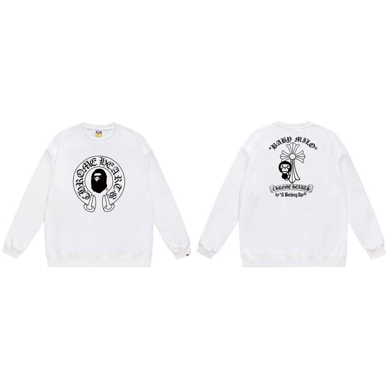 Bape x Chrome Hearts Cross Horseshoe Sweatshirt Hoodie Multi‑Style
