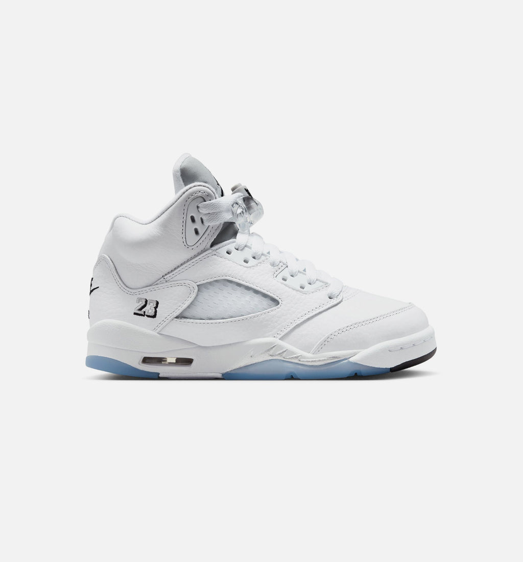 Air Jordan 5 Retro OG "White Metallic" Big Kids' Shoe – White/Black/Metallic Silver