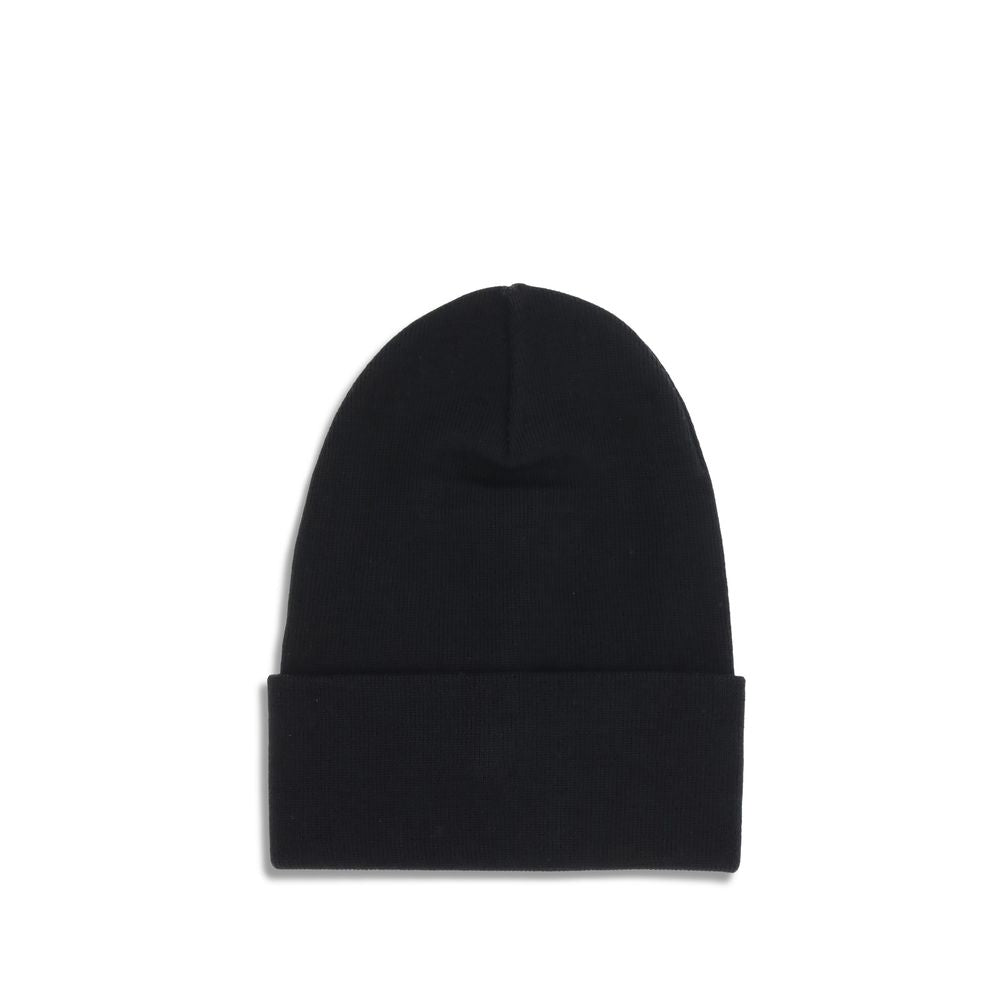 Moncler Grenoble Black Fleece Wool Beanie