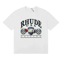 Rhude Men Vintage Nautical Badge Boxy Fit Streetwear Tee