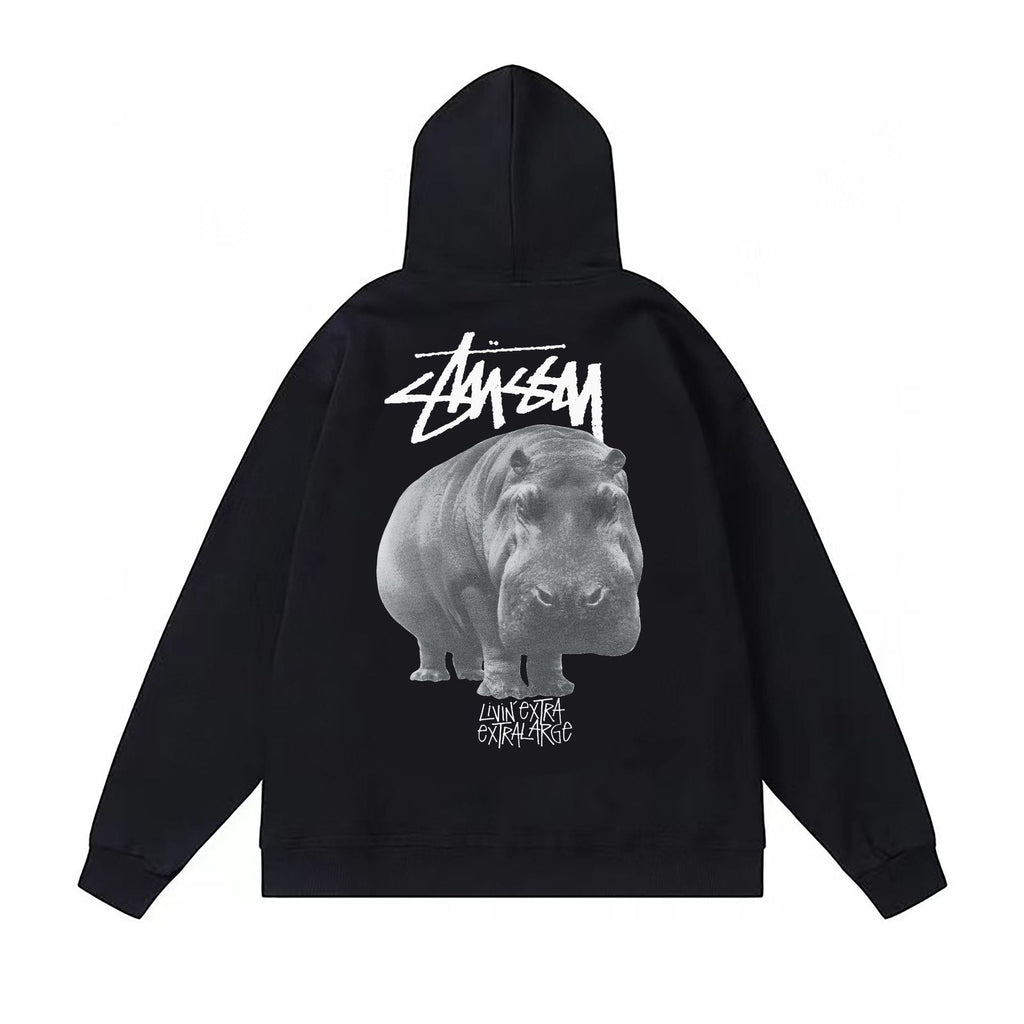 Stussy Hoodie Fall/Winter Fleece Hooded Sweater
