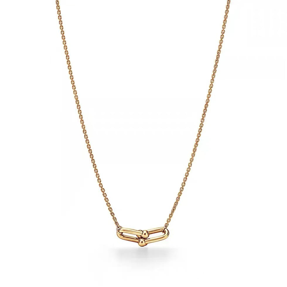 Tiffany Style Horseshoe 18K Gold-Plated Necklace
