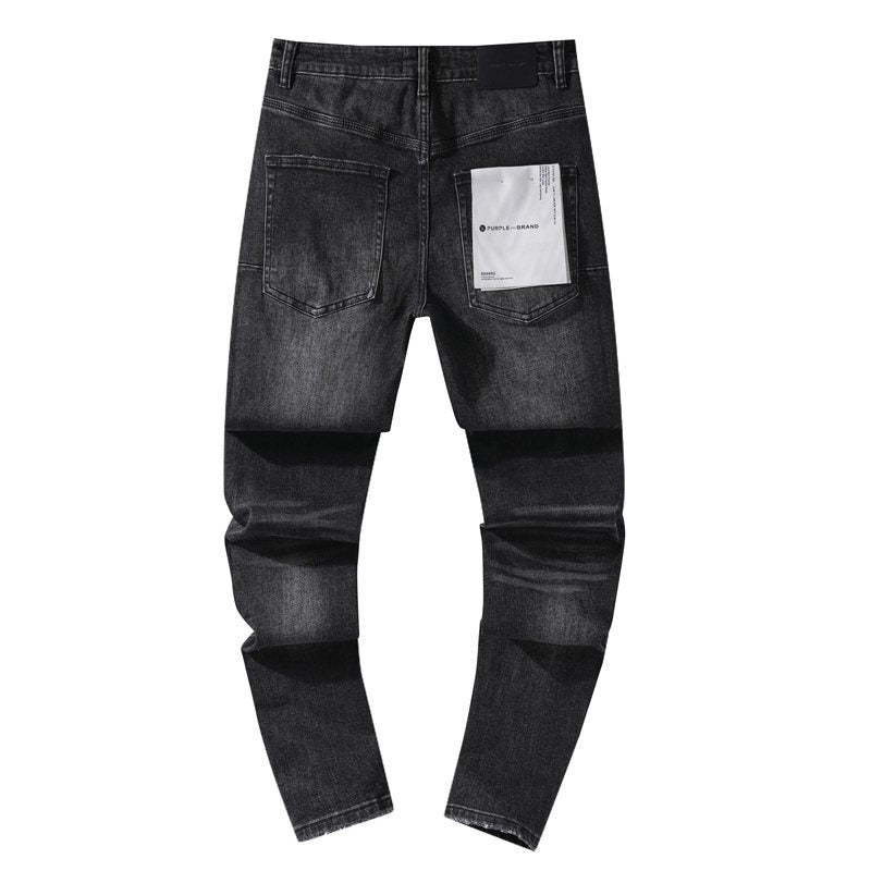 Purple Brand Black Distressed Studded Jeans