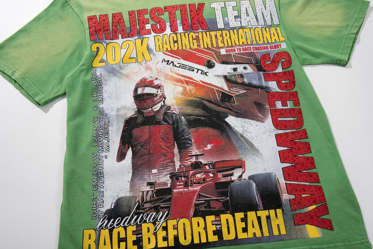 MAJESTIK Racing Graphic T-Shirt - Green