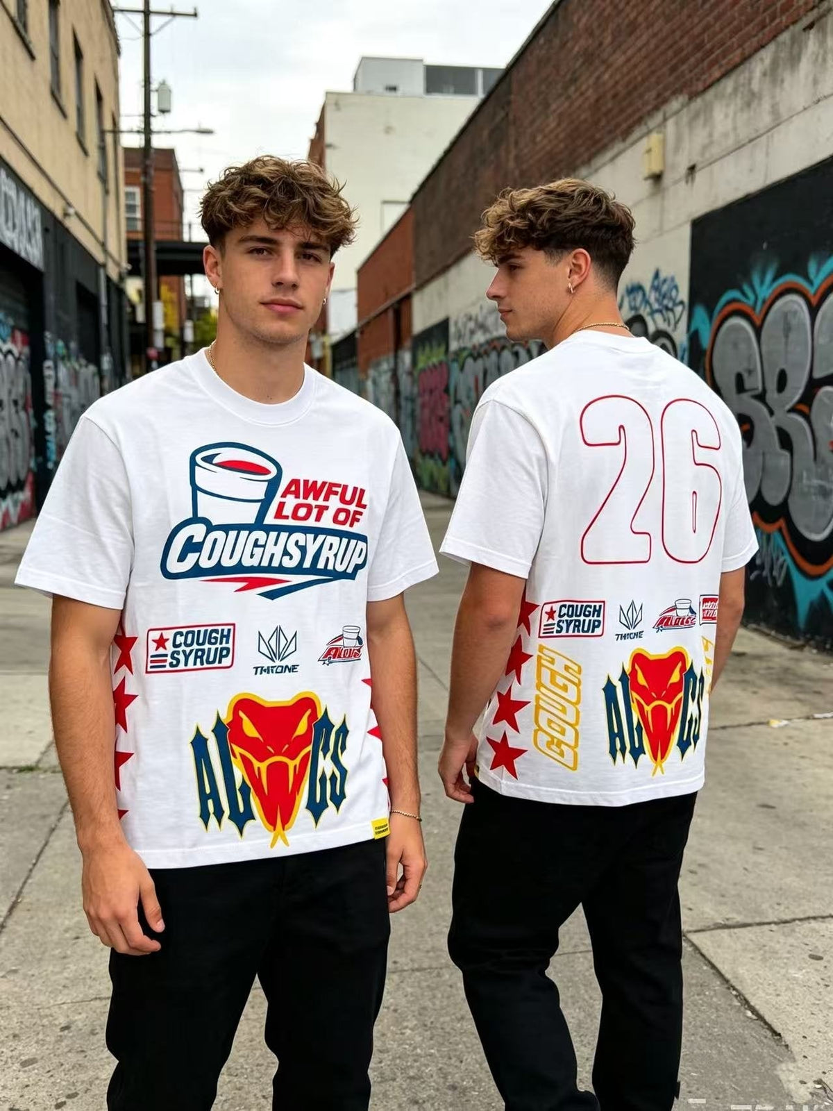THAT'S A AWFUL LOT OF COUGH SYRUP Front & Back Graphic T-Shirt