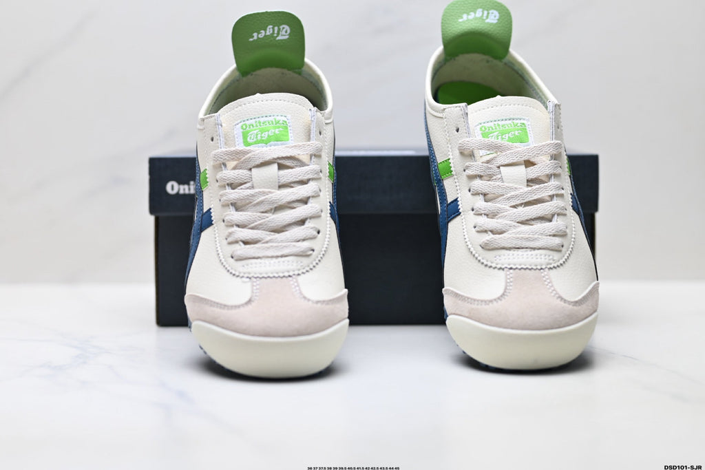 Onitsuka Tiger Retro Low Top White Navy Green Red Unisex Shoes Style 06