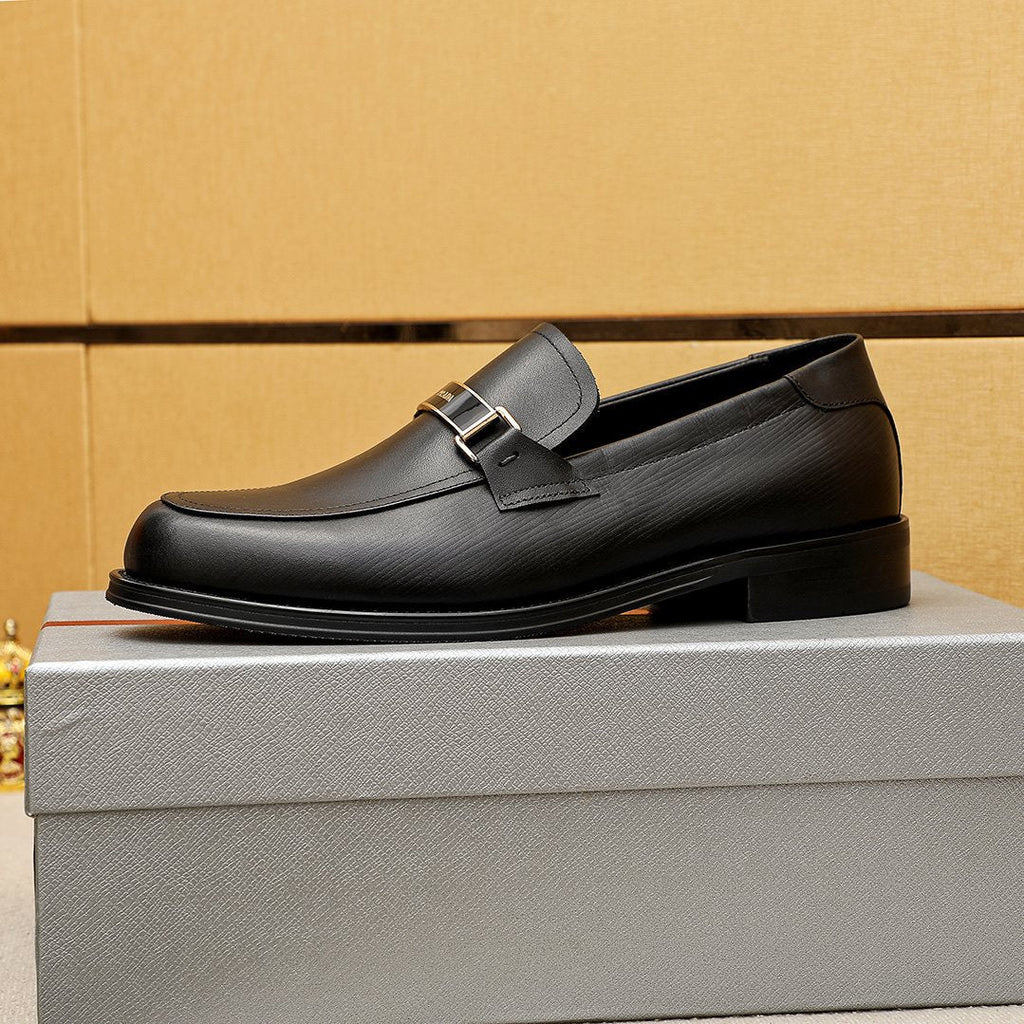 Prada Men's Black Buckle Loafers
