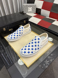 Vans Blue Star Print Slip-On Sneakers