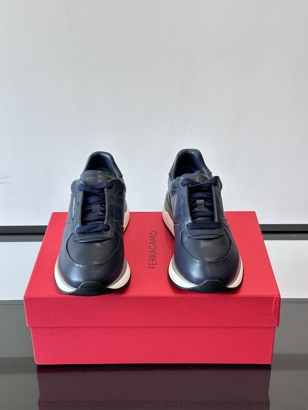 Ferragamo Men's Low-Top Lace-Up Sneakers