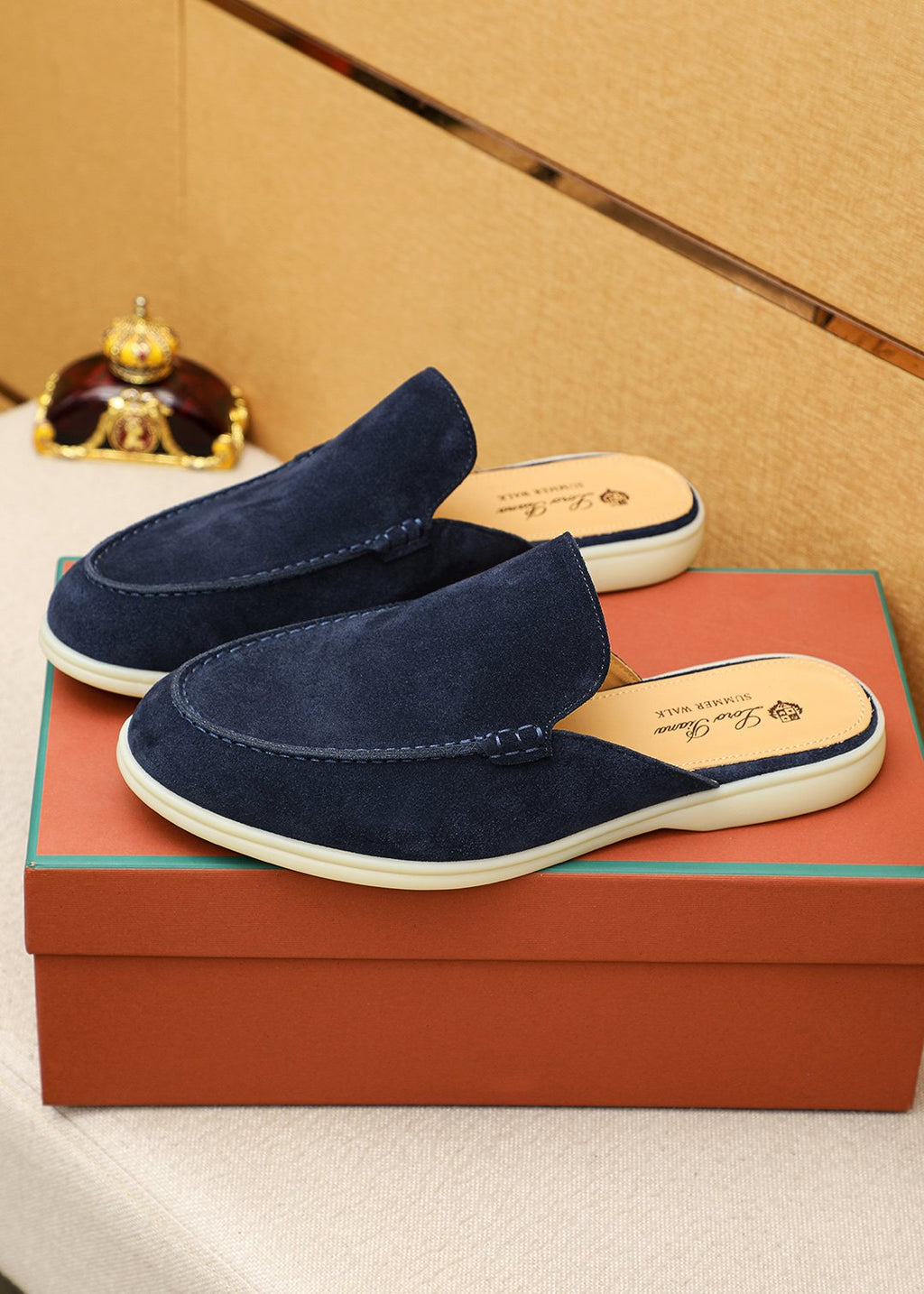 Loro Piana Suede Backless Loafers