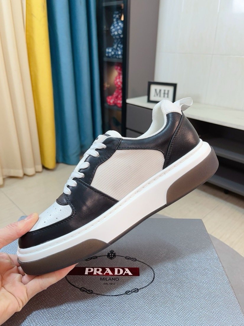 Prada Men's Triangular Logo Sneakers