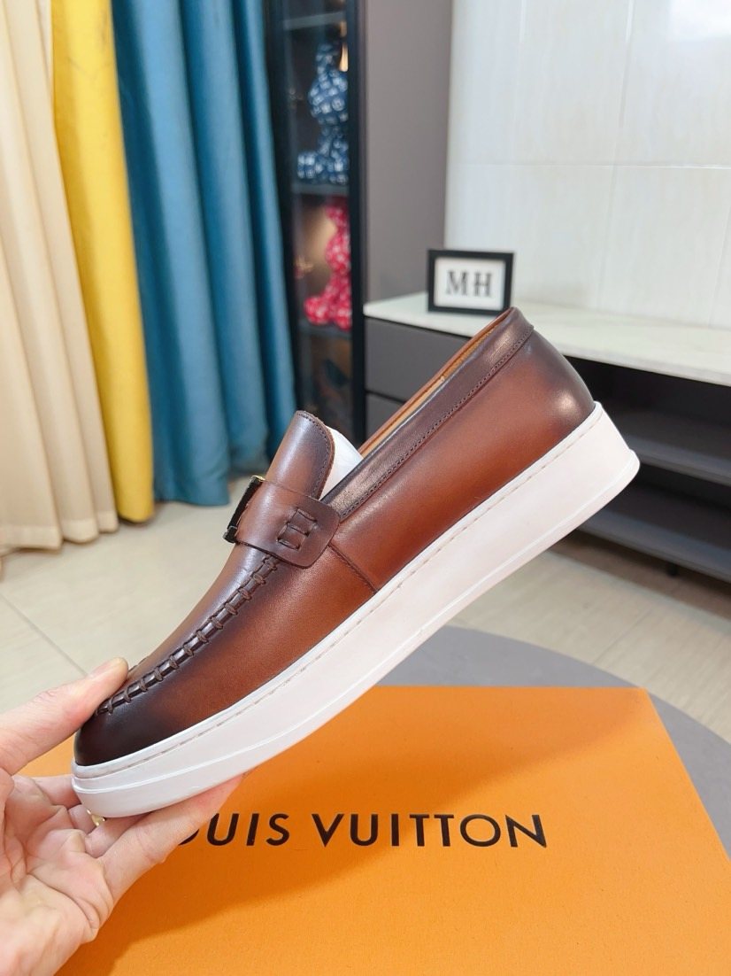 Louis Vuitton Men's Moc-Toe Buckle Loafers